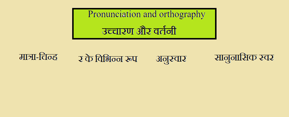Pronunciation and orthigraphy 