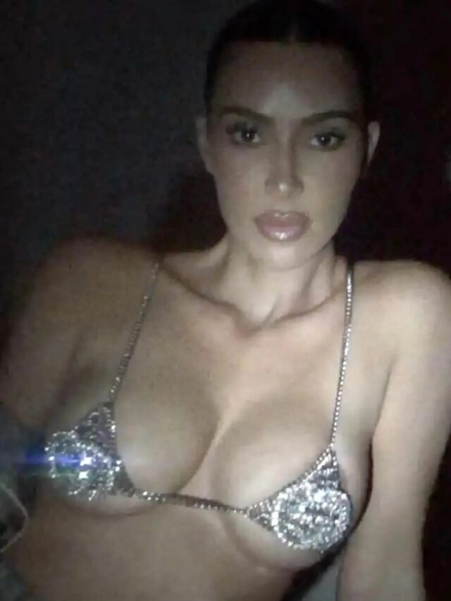 Kim Kardashian in Tiny Gucci Bra Looking Amazing.